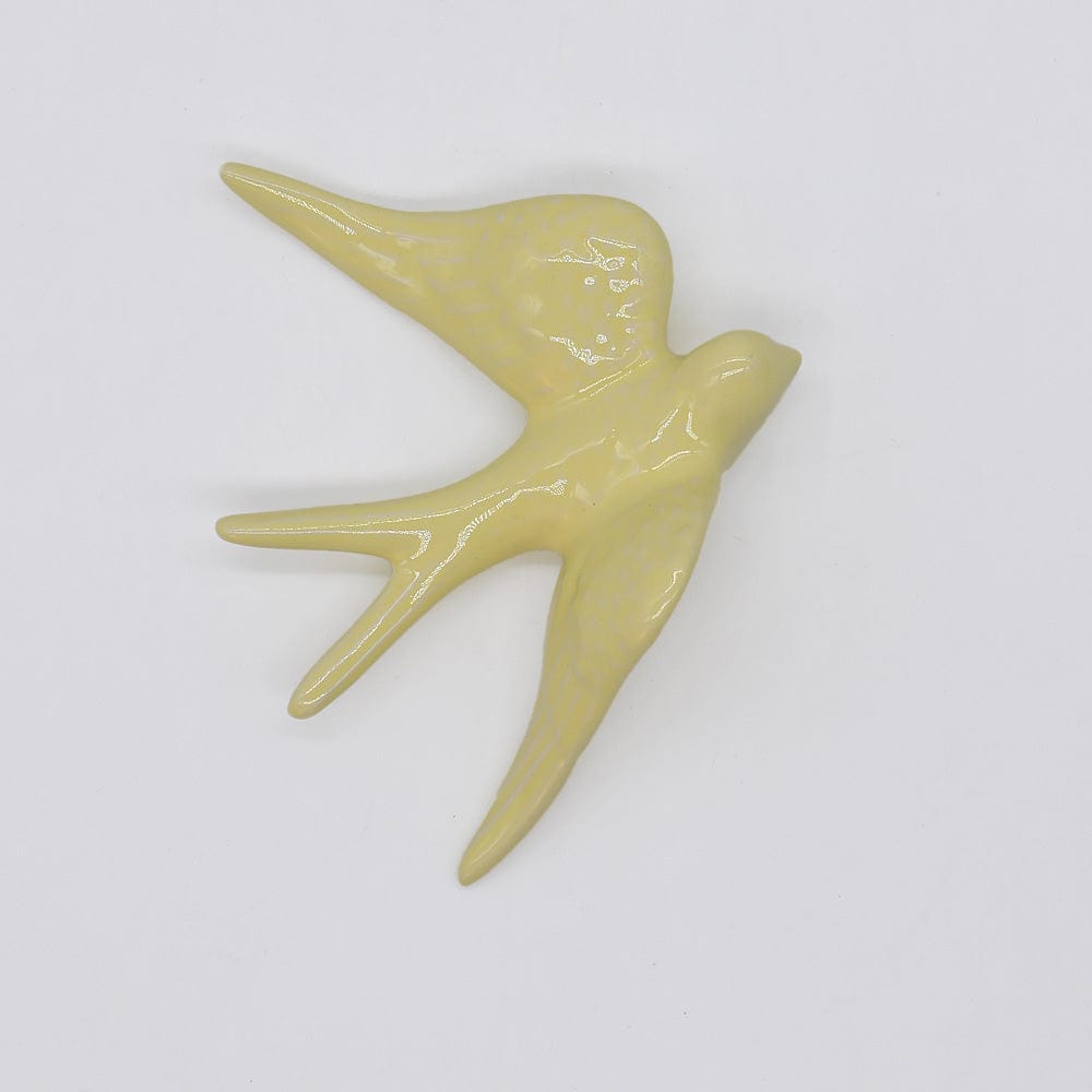 Large Ceramic Swallows - 20 colors Light yellow