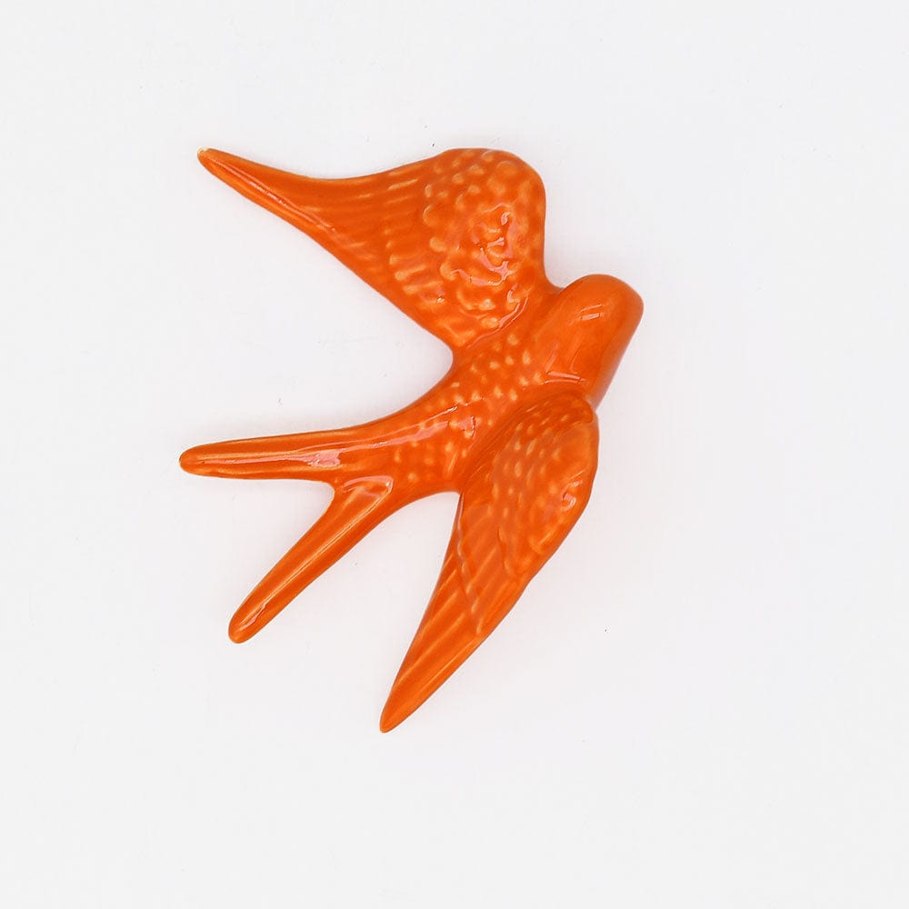 Large Ceramic Swallows - 20 colors Orange