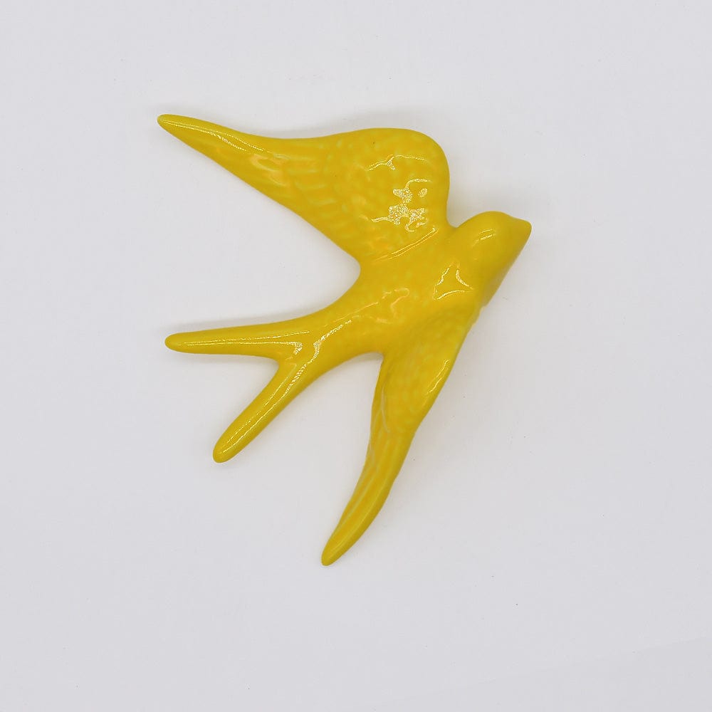 Large Ceramic Swallows - 20 colors Yellow