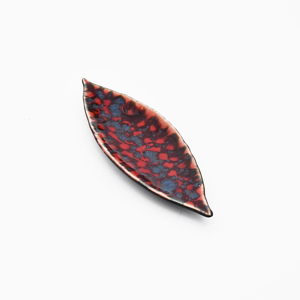 Laurel Leaf I Stoneware Small Plate - Red