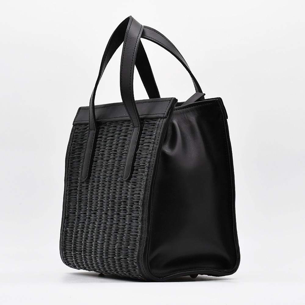 Leather and Reed handbag - 10.2'' - Black