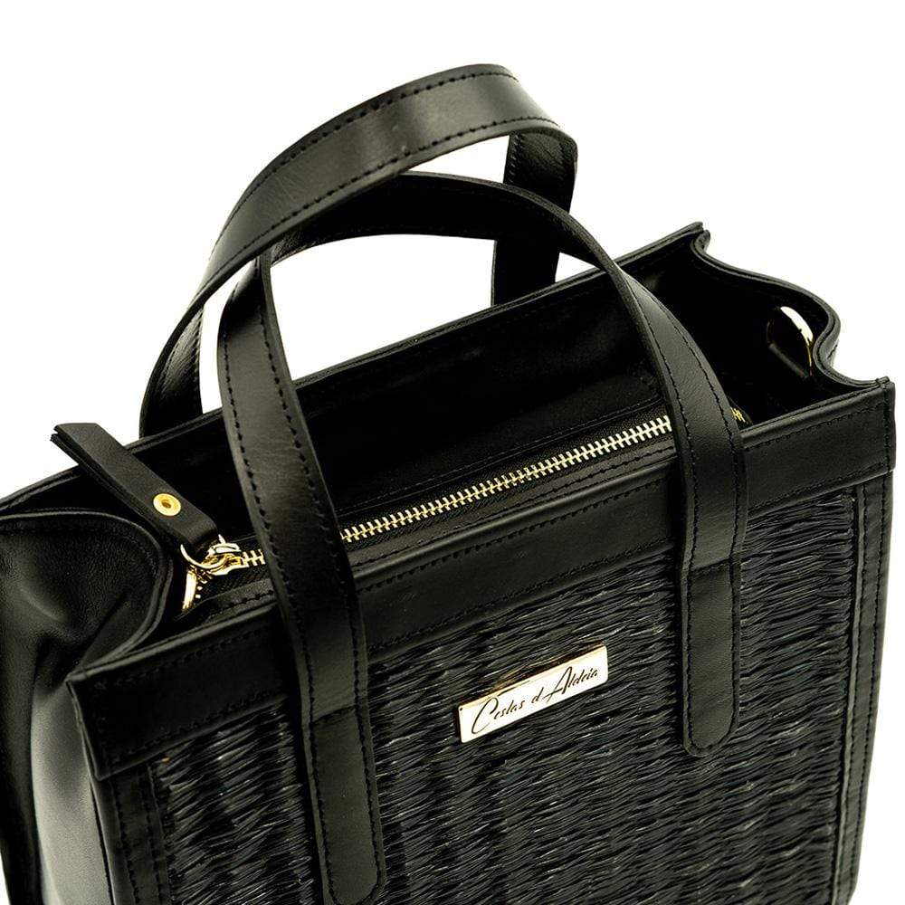 Leather and Reed handbag - 10.2'' - Black