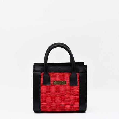 Leather and Reed handbag 7.9'' - Red