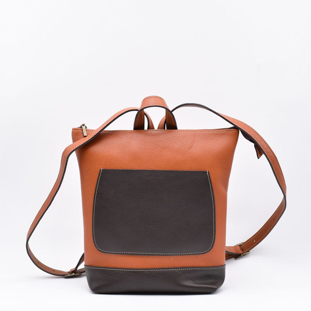 Leather Backpack - Light Brown