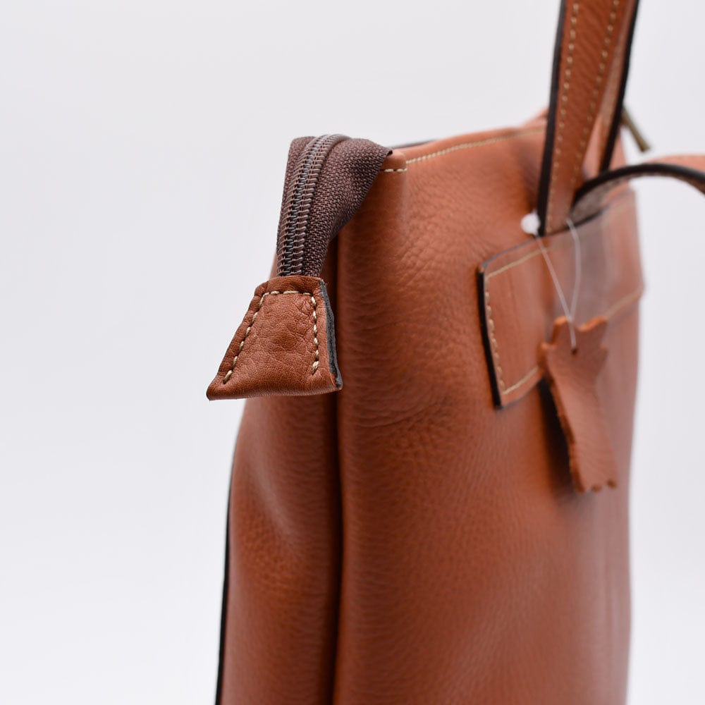 Leather Backpack - Light Brown