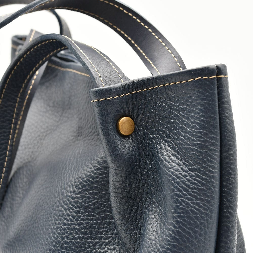 Leather Handbag - Blue