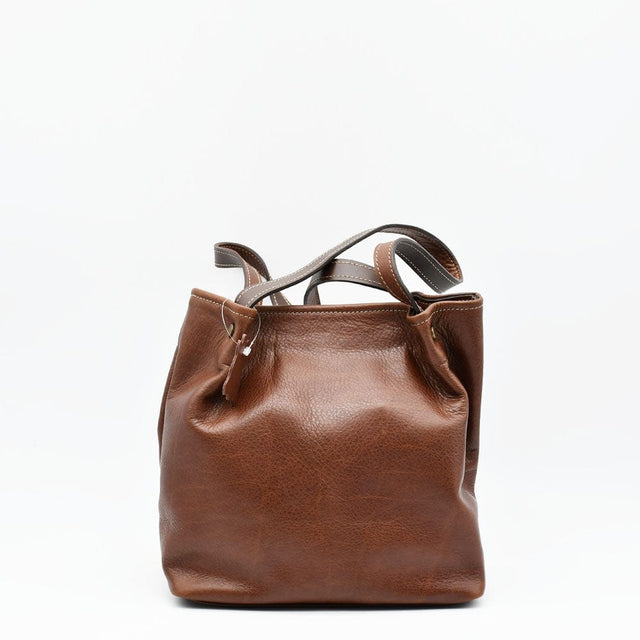 Leather Handbag - Brown