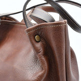 Leather Handbag - Brown