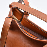 Leather Handbag - Light Brown