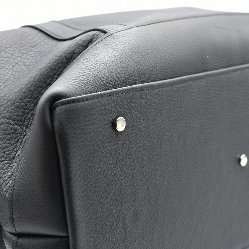 Leather Weekender Bag - Black