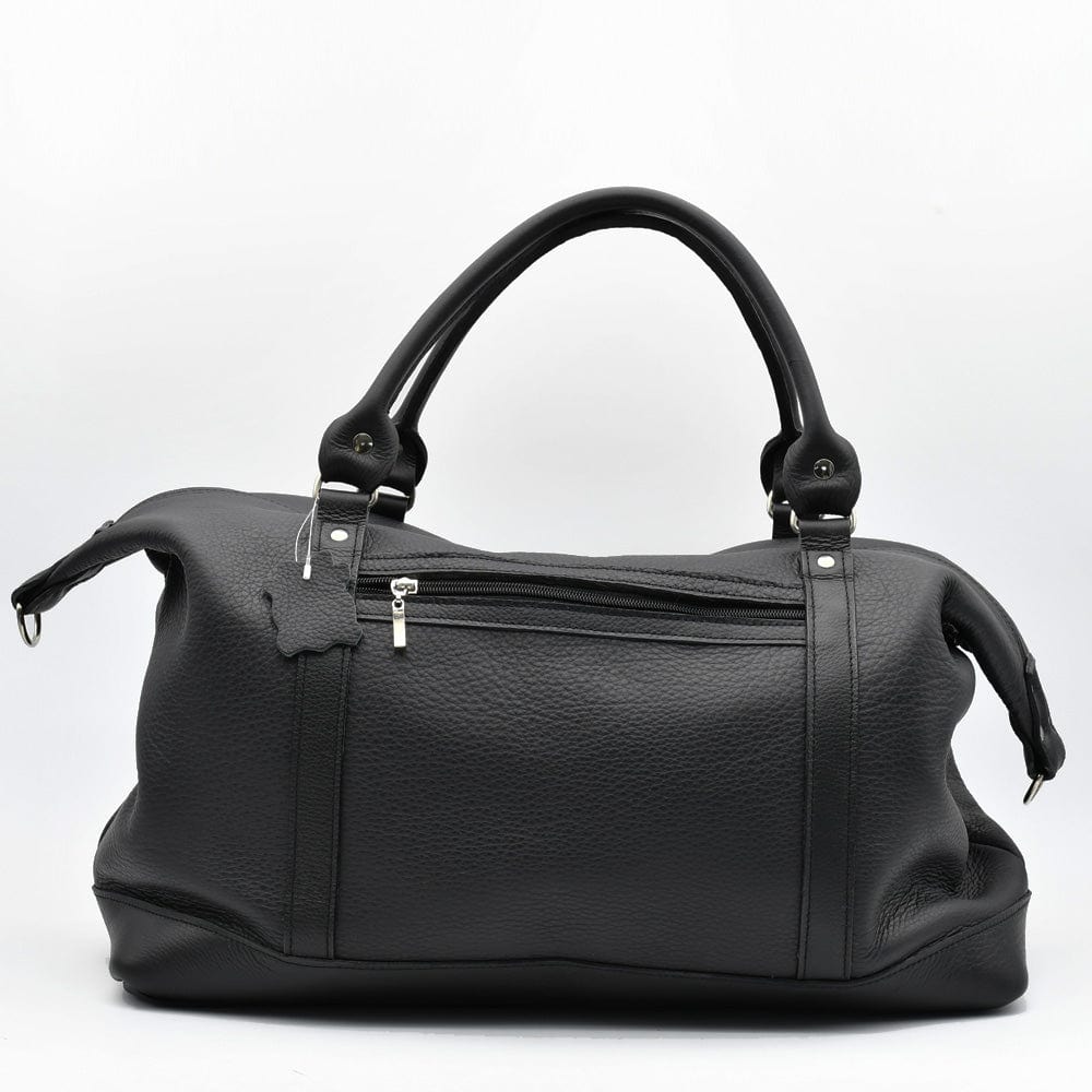 Leather Weekender Bag - Black