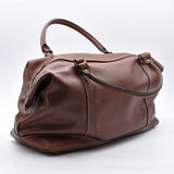 Leather Weekender Bag - Brown