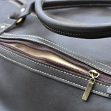 Leather Weekender Bag - Dark Brown