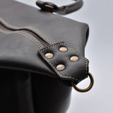 Leather Weekender Bag - Dark Brown