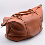 Leather Weekender Bag - Light Brown