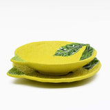 Lemon-shaped Ceramic Dinner Plate