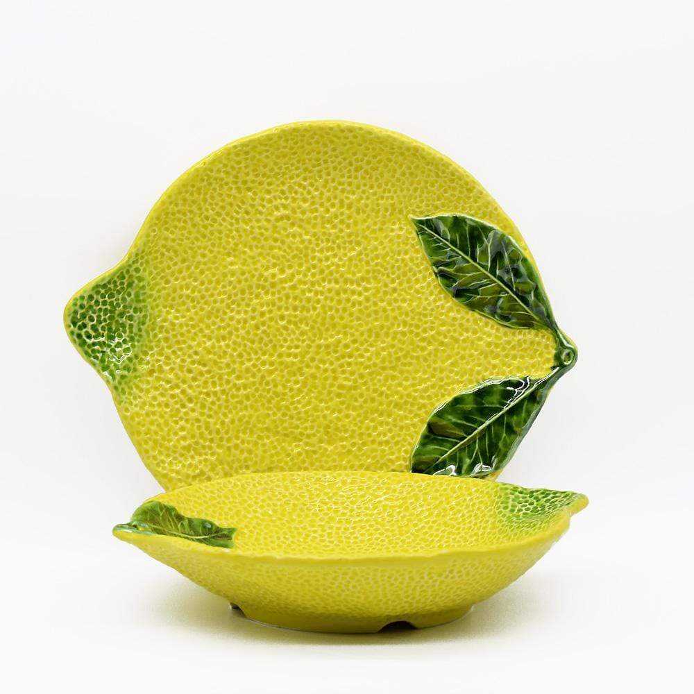 Lemon-shaped Ceramic Dinner Plate