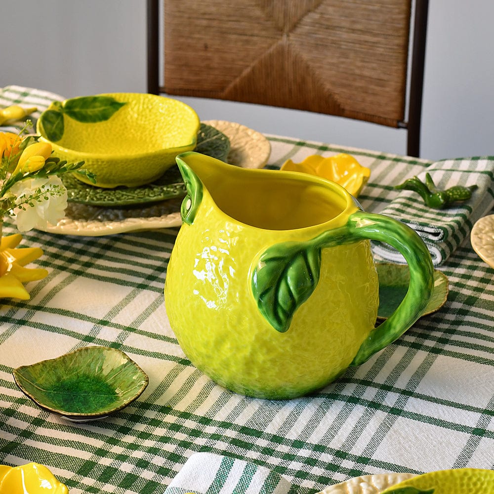 Lemon-shaped Ceramic Pitcher