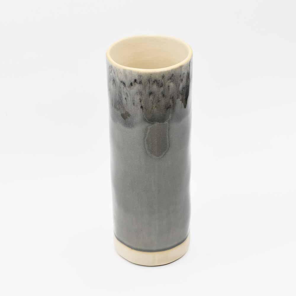 Madeira I Stoneware Round Vase - Grey