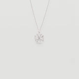 Maltese Cross Silver Necklace