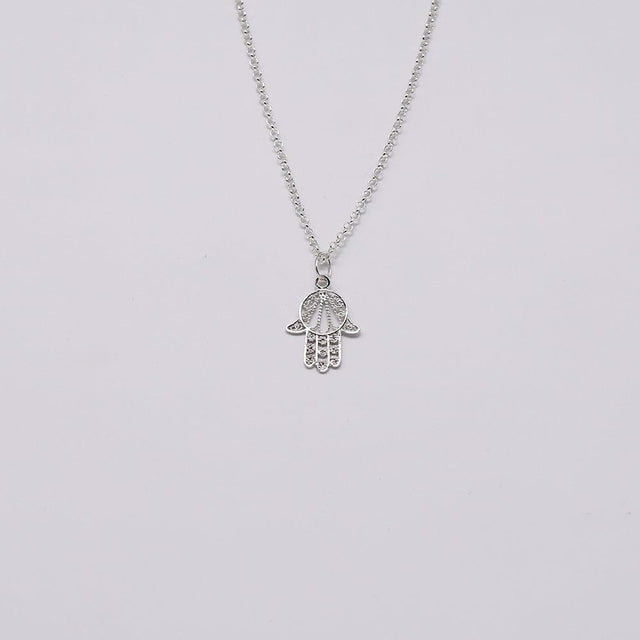 Mão de Fátima I Silver Pendant - 1''