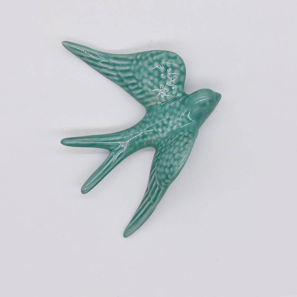 Medium Ceramic Swallows - 20 colors Caribbean blue