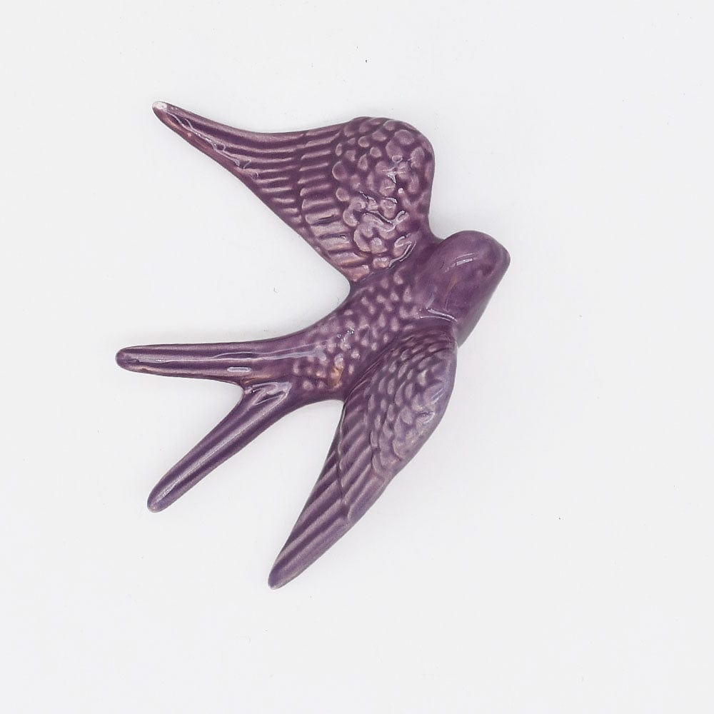 Medium Ceramic Swallows - 20 colors Parme