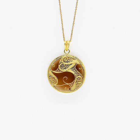 Oceano I Gold-plated silver pendant