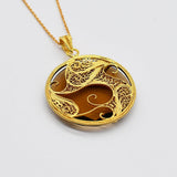 Oceano I Gold-plated silver pendant