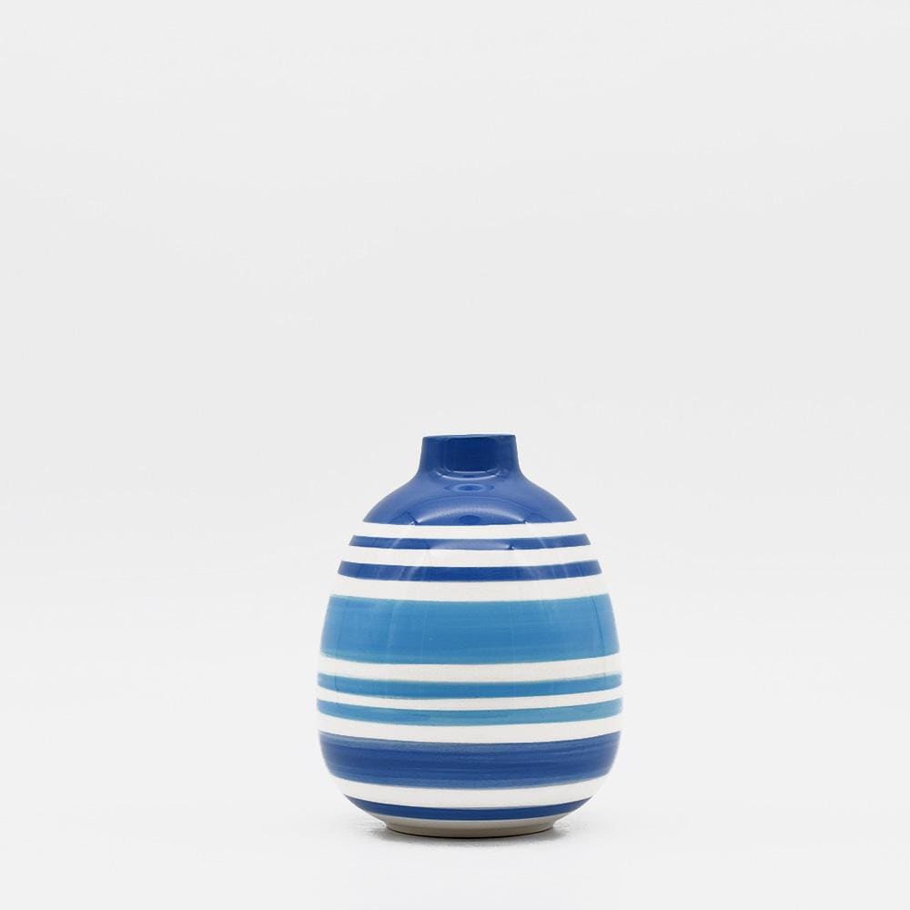 Oval Ceramic Vase - Blue