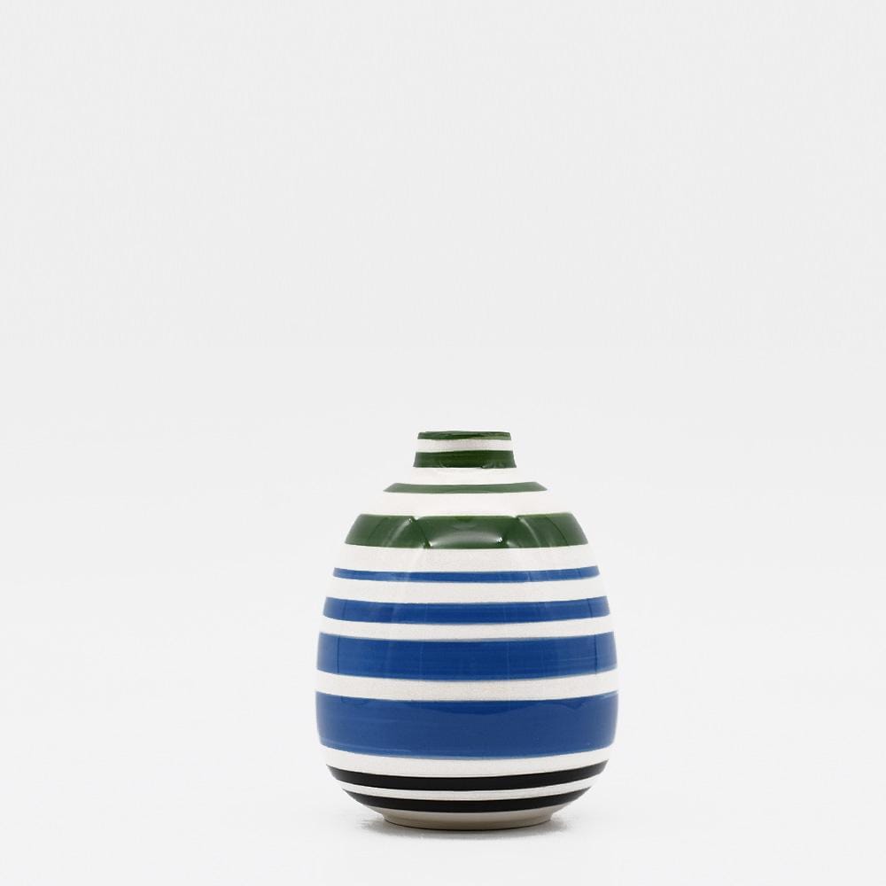 Oval Ceramic Vase - Green