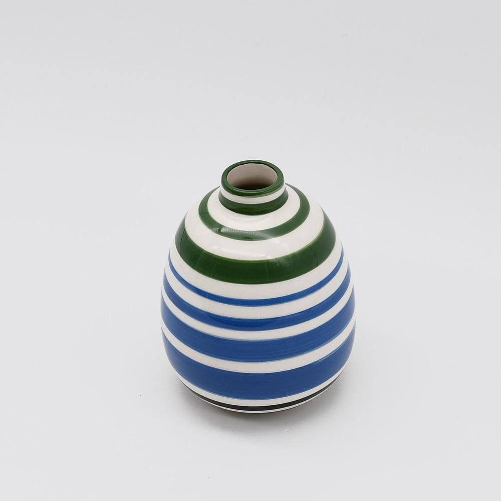 Oval Ceramic Vase - Green