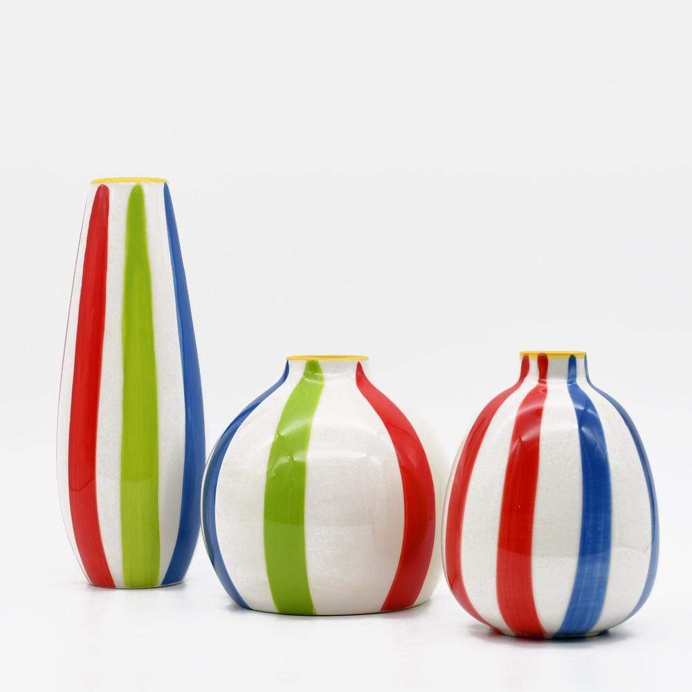 Oval Ceramic Vase - Multicolored