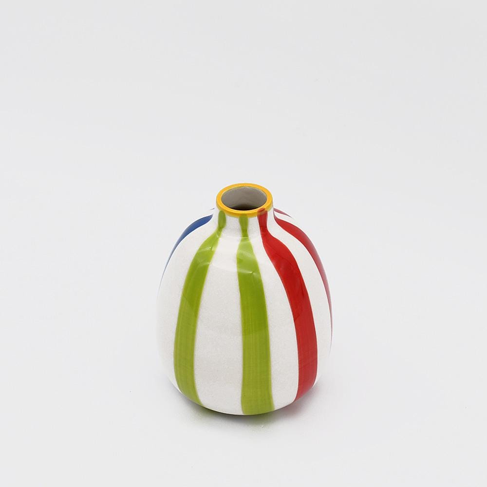 Oval Ceramic Vase - Multicolored