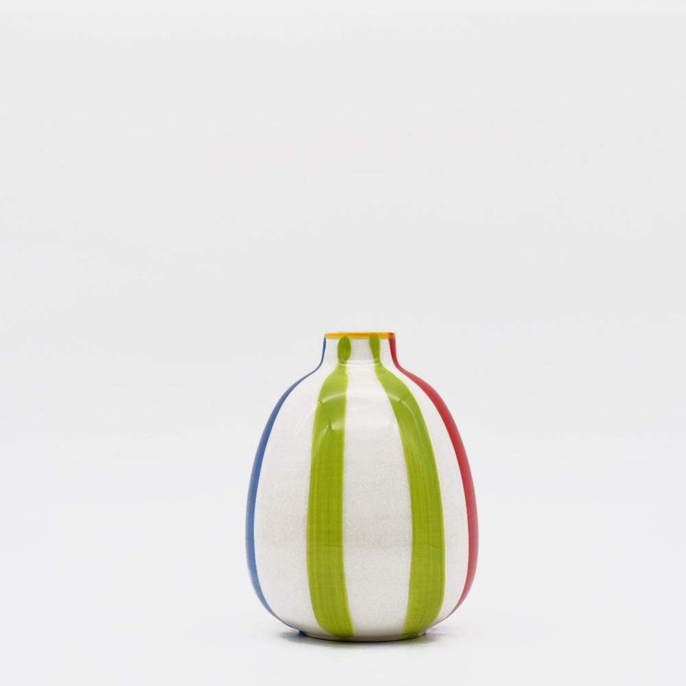 Oval Ceramic Vase - Multicolored