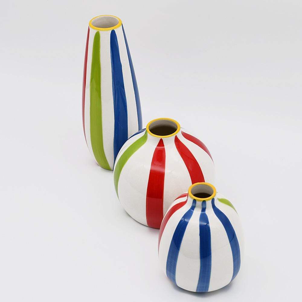 Oval Ceramic Vase - Multicolored