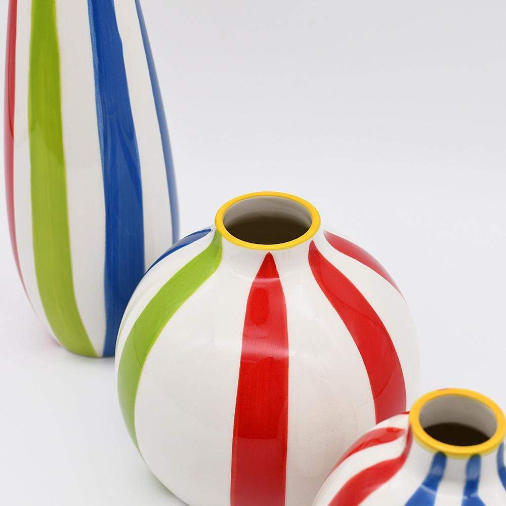 Oval Ceramic Vase - Multicolored