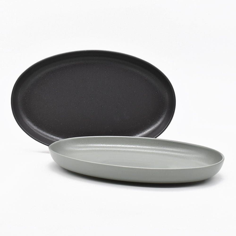 Pacifica I Stoneware Platter - Black