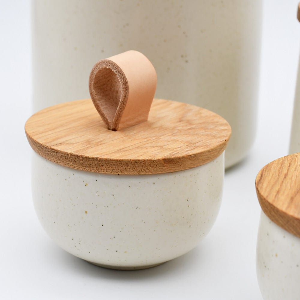 Pacifica | Stoneware Salt Pot - Beige