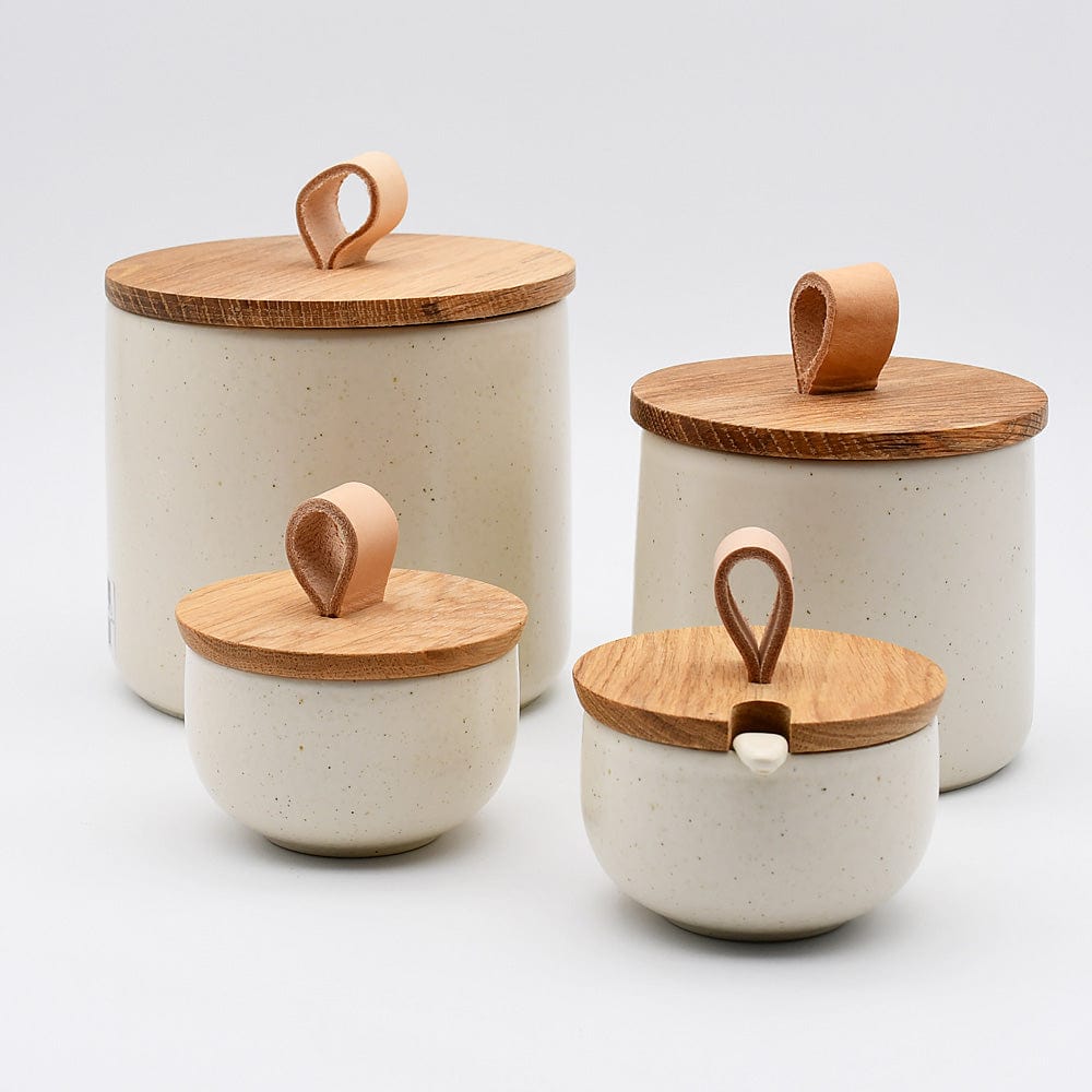 Pacifica | Stoneware Salt Pot - Beige