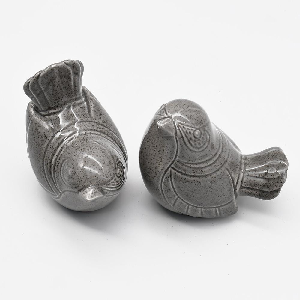 Pair of Ceramic Birds - 13 colors Grey