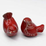 Pair of Ceramic Birds - 13 colors Red