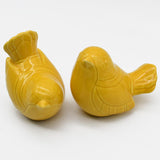 Pair of Ceramic Birds - 13 colors Yellow