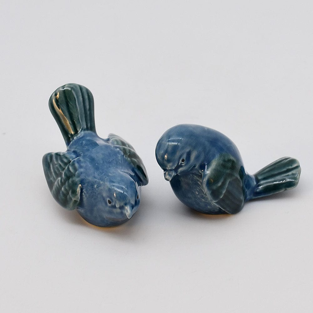 Pair of Ceramic Birds - Blue