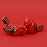 Pair of Ceramic Birds - Red