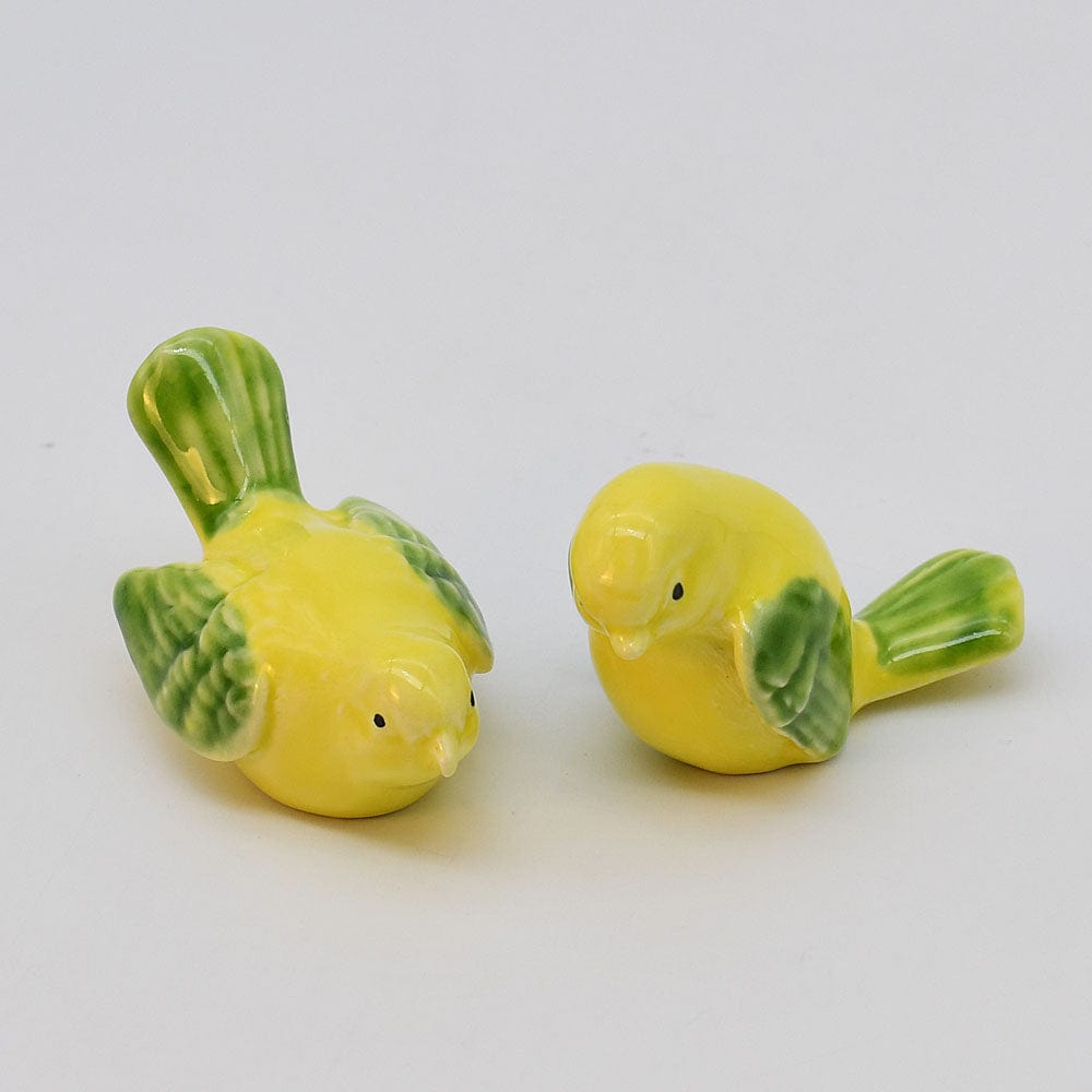 Pair of Ceramic Birds - Yellow