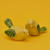 Pair of Ceramic Birds - Yellow