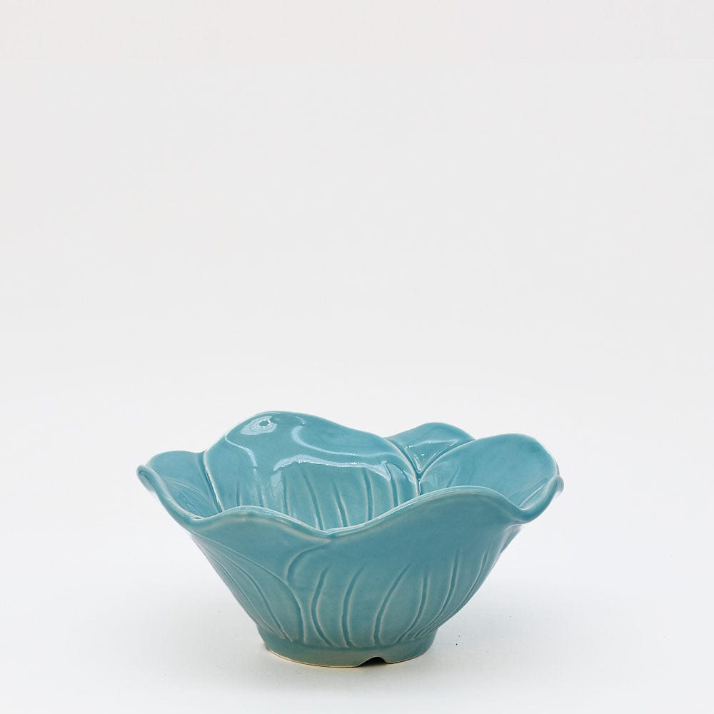 Papoila I Ceramic Salad Bowl - Turquoise