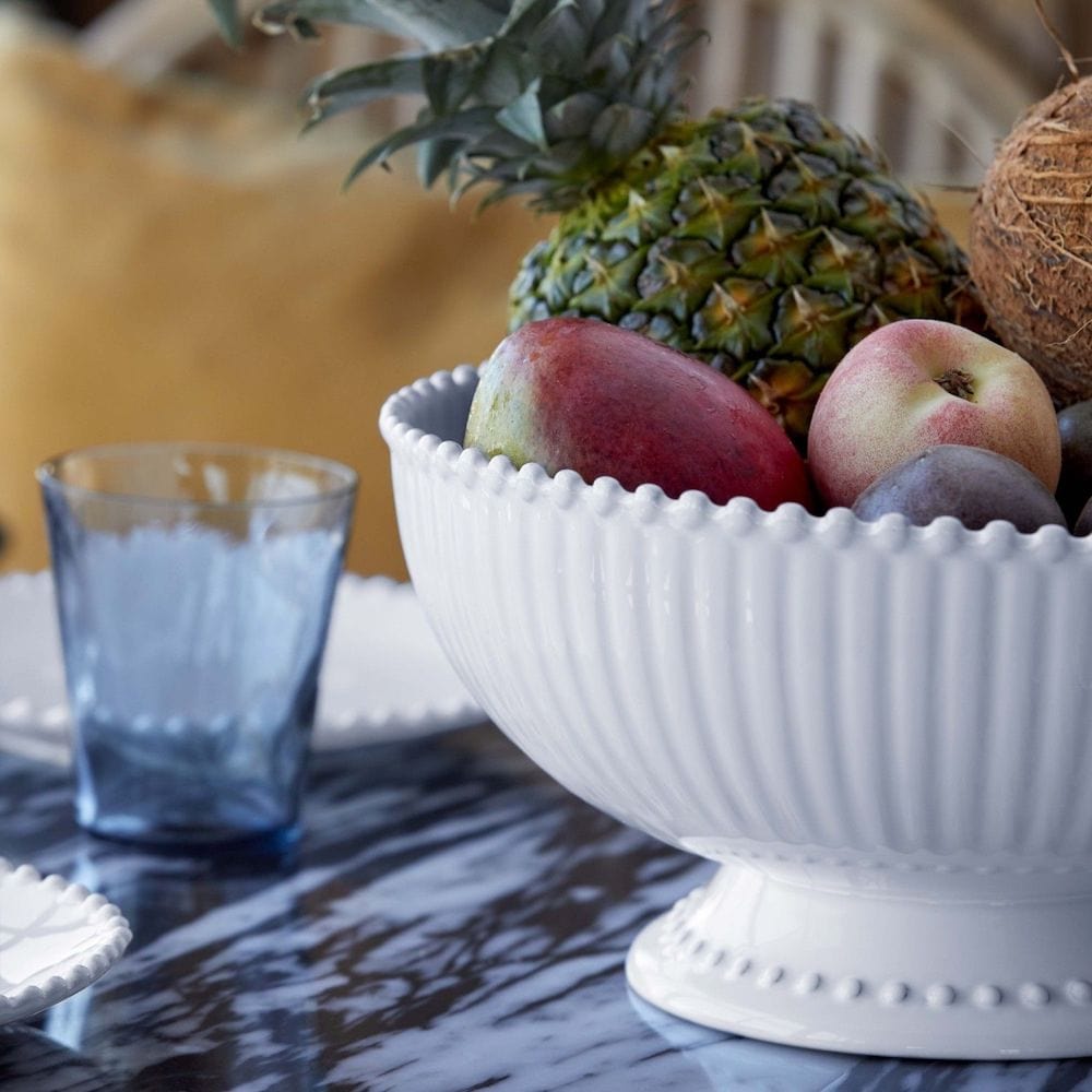 Pearl | Stoneware Centerpiece / Fruit basket