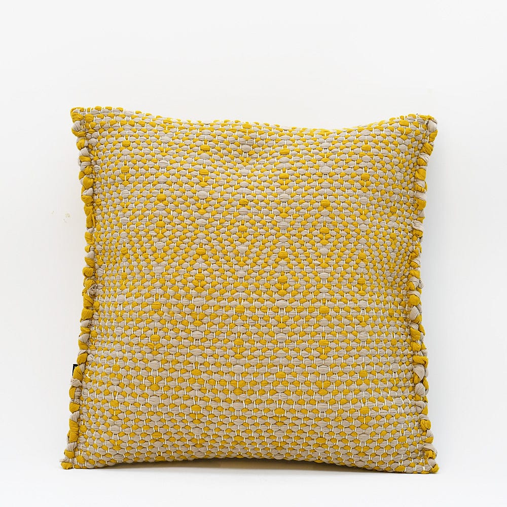 Pillow Cover in Recycled Fibers - Yellow